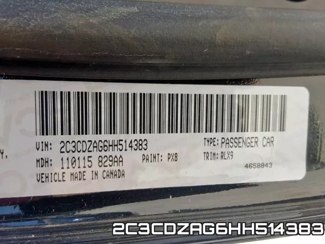 2C3CDZAG6HH514383 фото 2