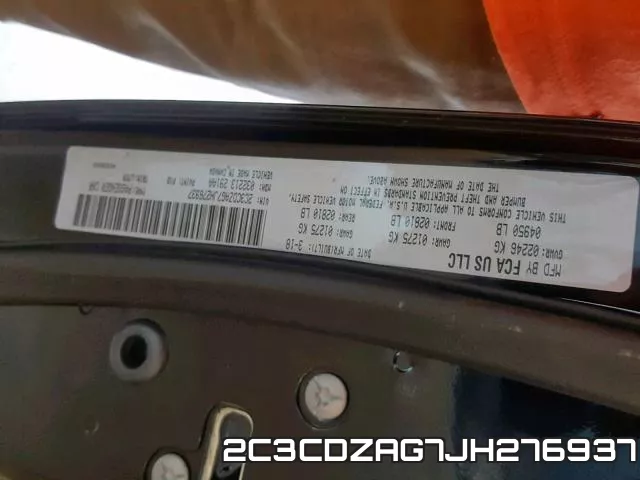2C3CDZAG7JH276937 фото 2