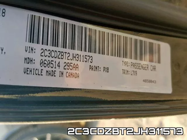 2C3CDZBT2JH311573 фото 2