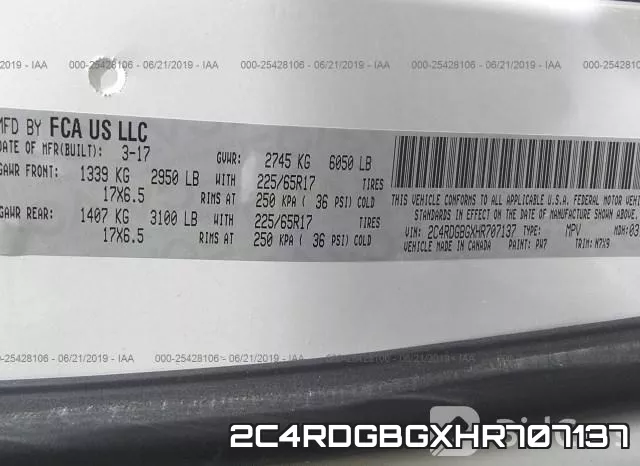 2C4RDGBGXHR707137 фото 10