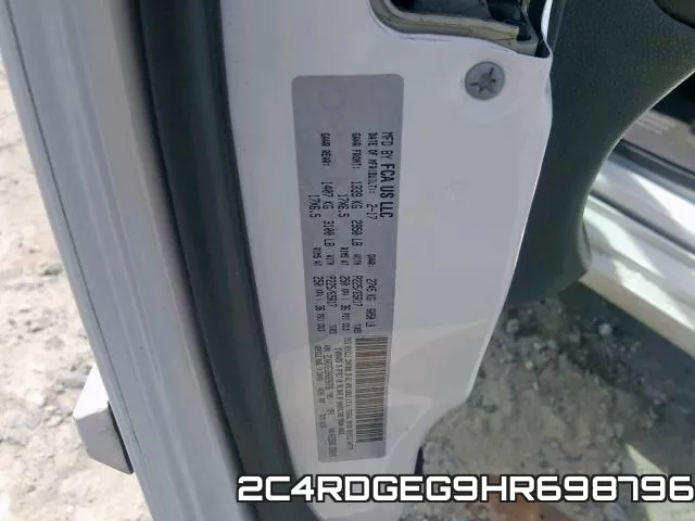 2C4RDGEG9HR698796 фото 2
