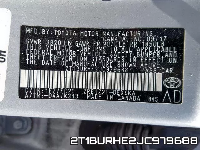 2T1BURHE2JC979688 фото 2