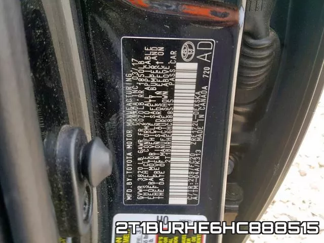 2T1BURHE6HC888515 фото 2