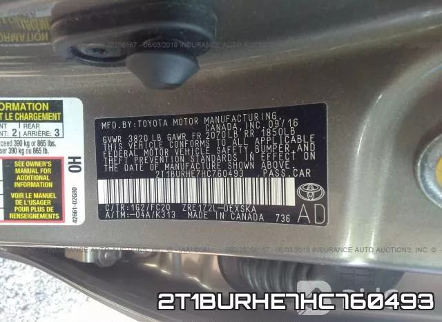 2T1BURHE7HC760493 фото 10