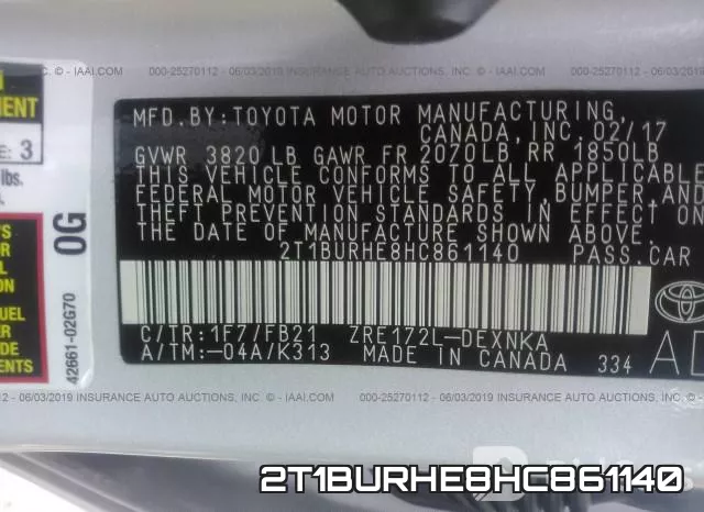 2T1BURHE8HC861140 фото 10