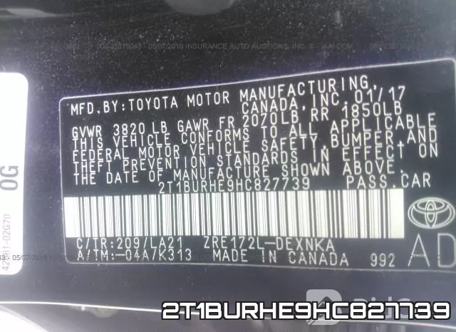 2T1BURHE9HC827739 фото 10