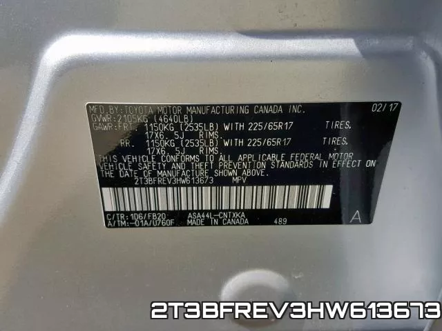 2T3BFREV3HW613673 фото 2
