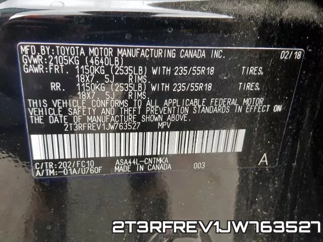 2T3RFREV1JW763527 фото 2