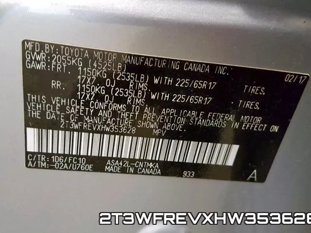 2T3WFREVXHW353628 фото 2