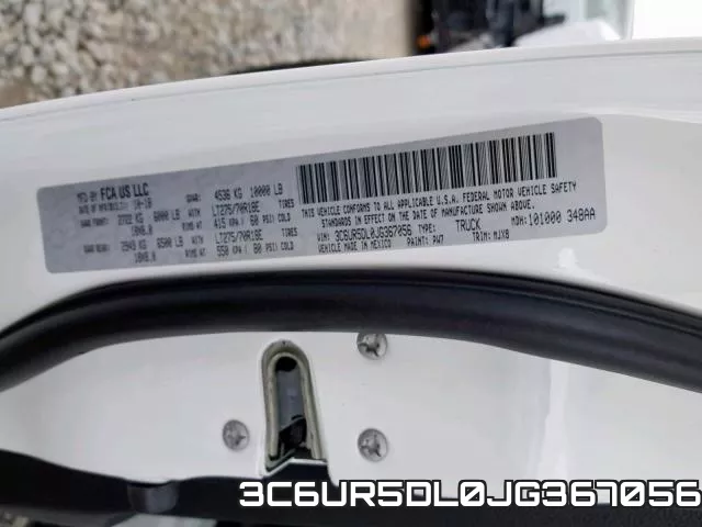 3C6UR5DL0JG367056 фото 2