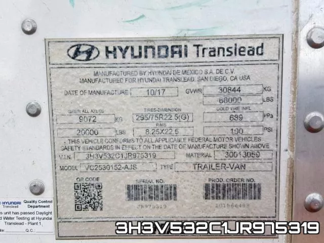 3H3V532C1JR975319 фото 2