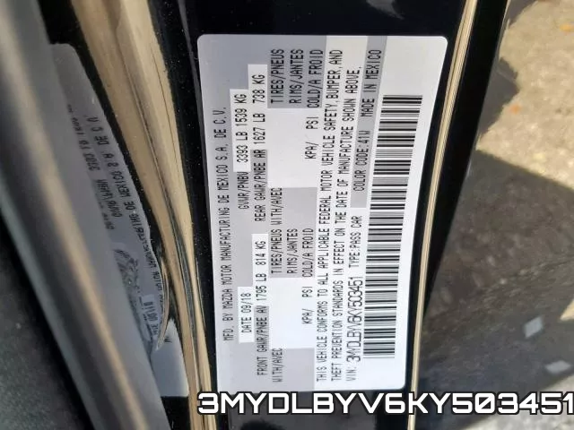 3MYDLBYV6KY503451 фото 2