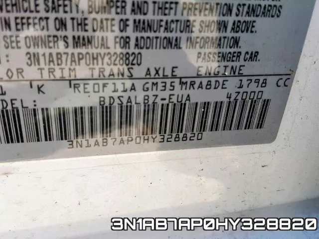 3N1AB7AP0HY328820 фото 2