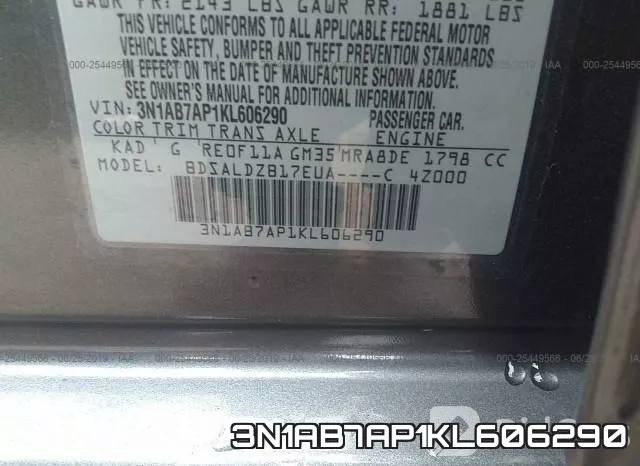 3N1AB7AP1KL606290 фото 10