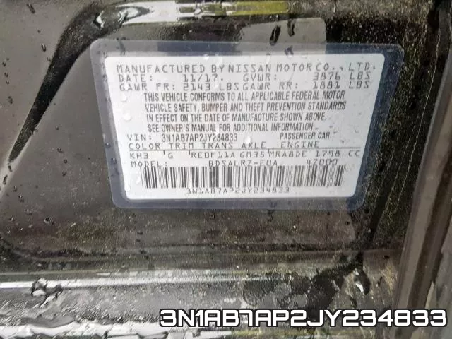 3N1AB7AP2JY234833 фото 2