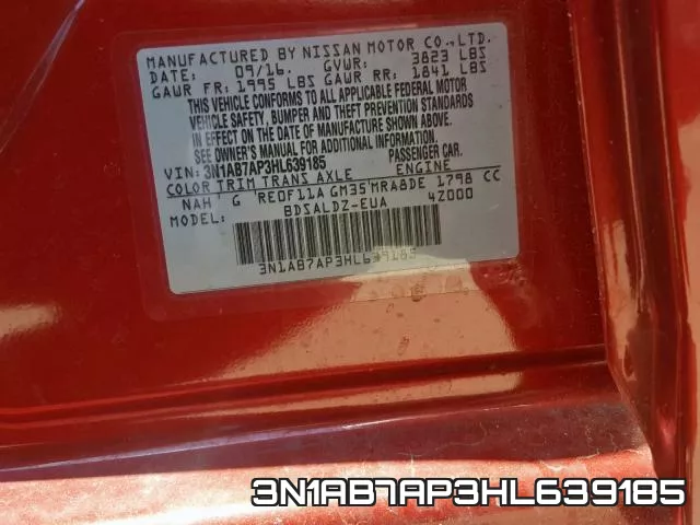 3N1AB7AP3HL639185 фото 2