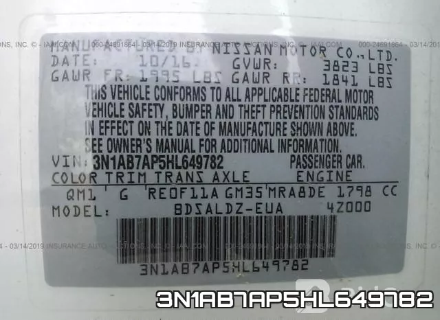 3N1AB7AP5HL649782 фото 10