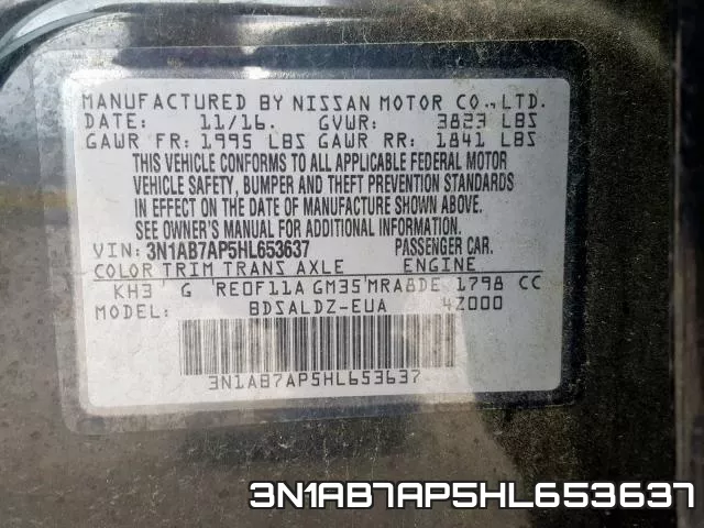 3N1AB7AP5HL653637 фото 2