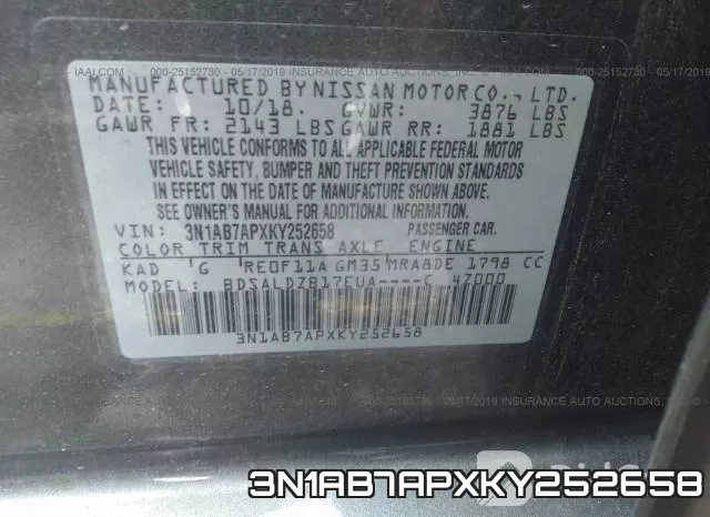 3N1AB7APXKY252658 фото 10