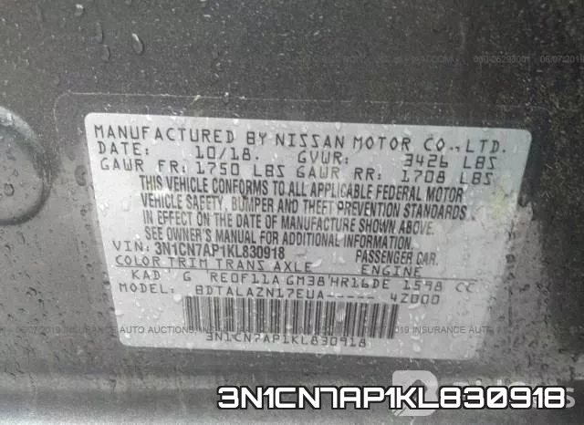 3N1CN7AP1KL830918 фото 10
