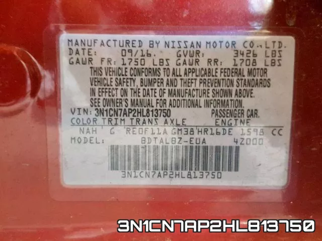 3N1CN7AP2HL813750 фото 2
