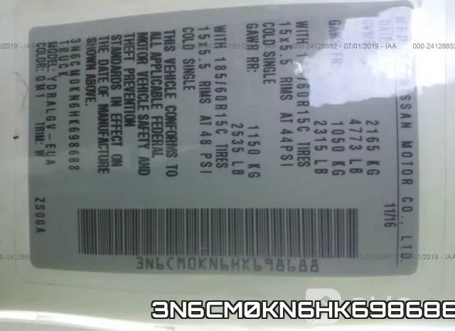 3N6CM0KN6HK698688 фото 10