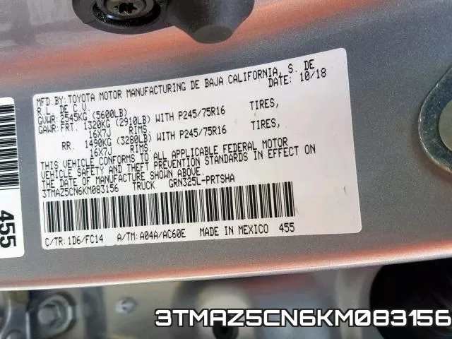3TMAZ5CN6KM083156 фото 2