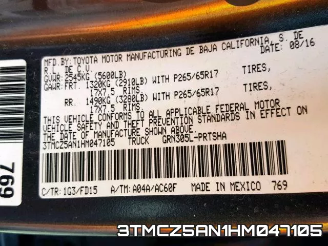 3TMCZ5AN1HM047105 фото 2