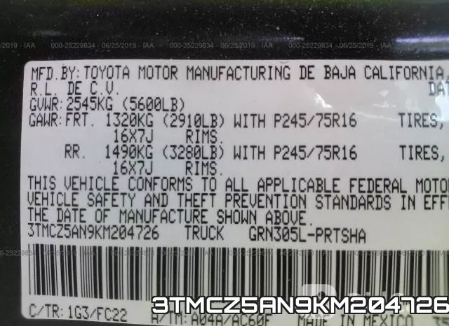 3TMCZ5AN9KM204726 фото 10