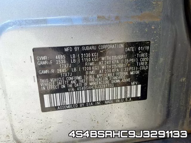 4S4BSAHC9J3291133 фото 2