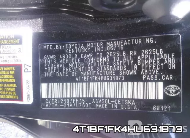 4T1BF1FK4HU631873 фото 10