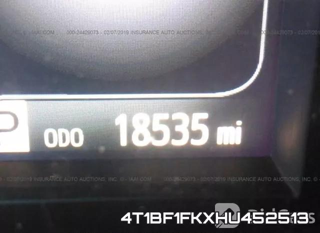 4T1BF1FKXHU452513 фото 8