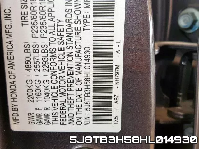 5J8TB3H58HL014930 фото 2