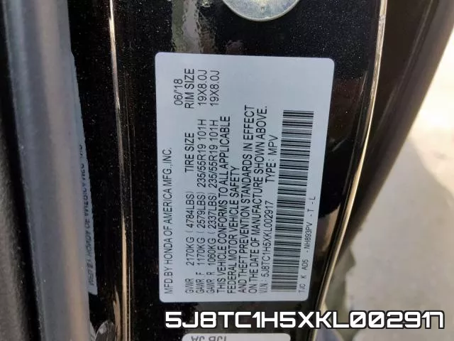 5J8TC1H5XKL002917 фото 2