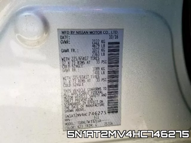 5N1AT2MV4HC746275 фото 2