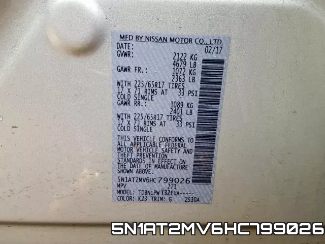 5N1AT2MV6HC799026 фото 2