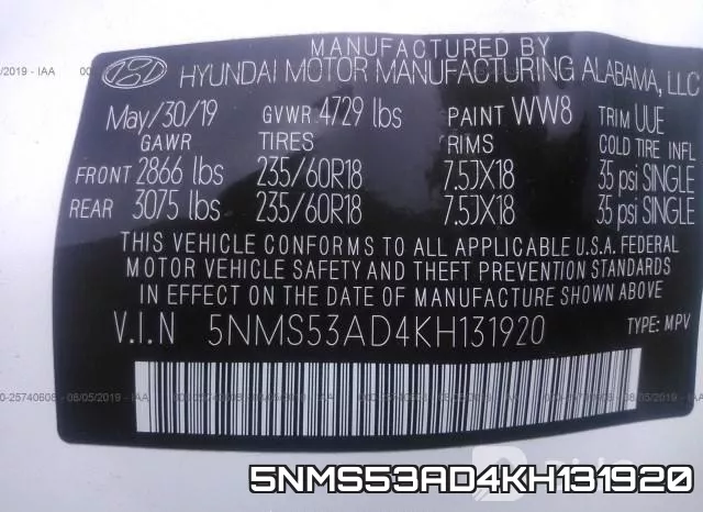 5NMS53AD4KH131920 фото 10