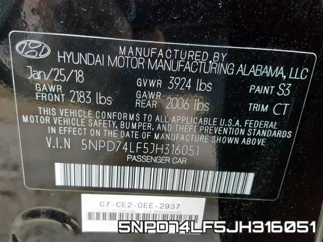 5NPD74LF5JH316051 фото 2