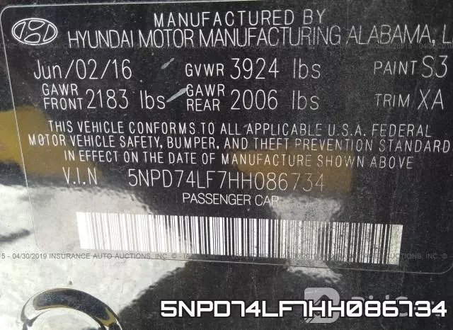 5NPD74LF7HH086734 фото 10