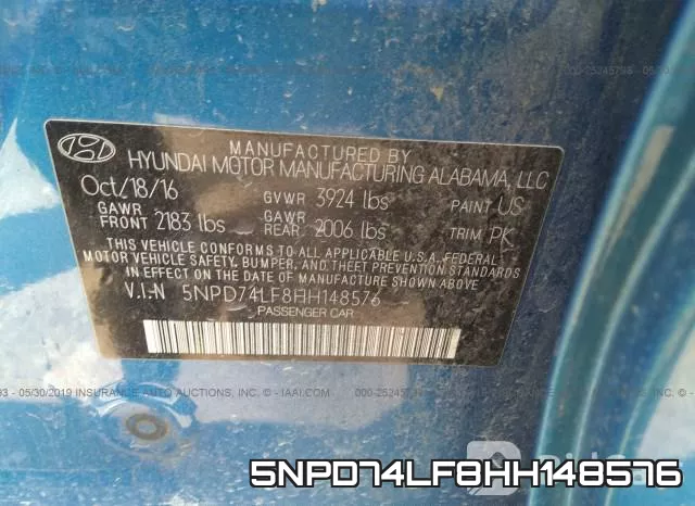 5NPD74LF8HH148576 фото 10