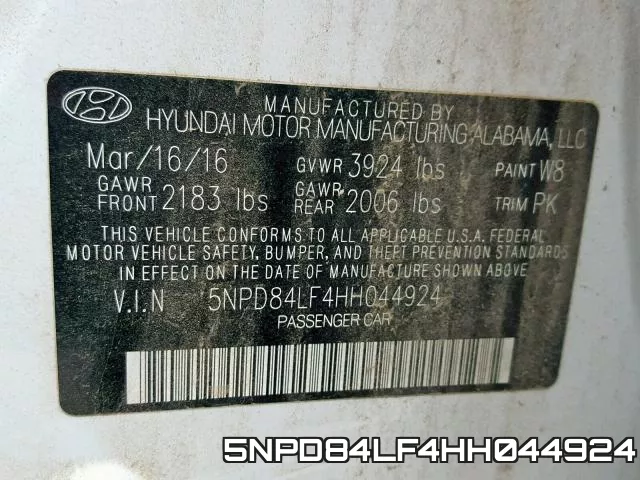 5NPD84LF4HH044924 фото 2