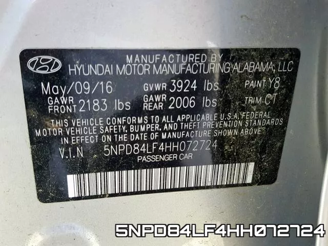 5NPD84LF4HH072724 фото 2
