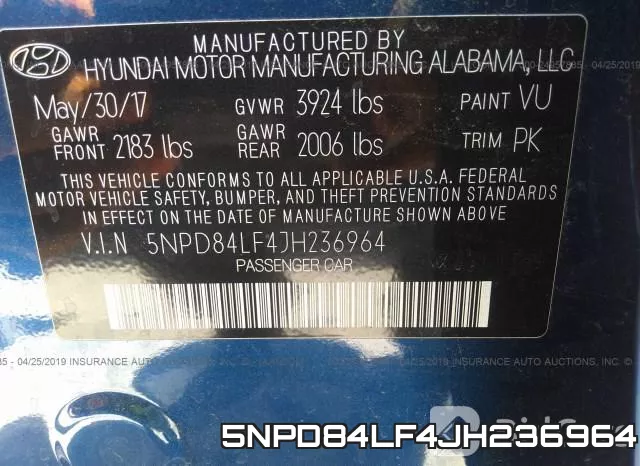 5NPD84LF4JH236964 фото 10