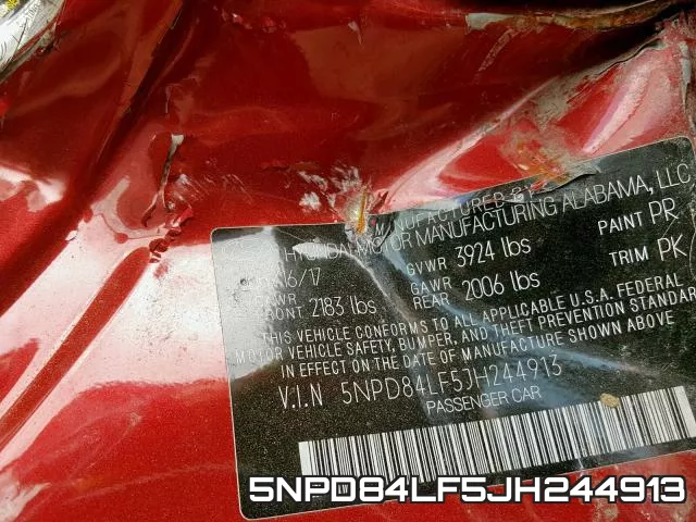 5NPD84LF5JH244913 фото 2
