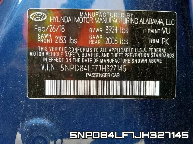 5NPD84LF7JH327145 фото 2