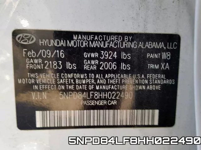 5NPD84LF8HH022490 фото 2