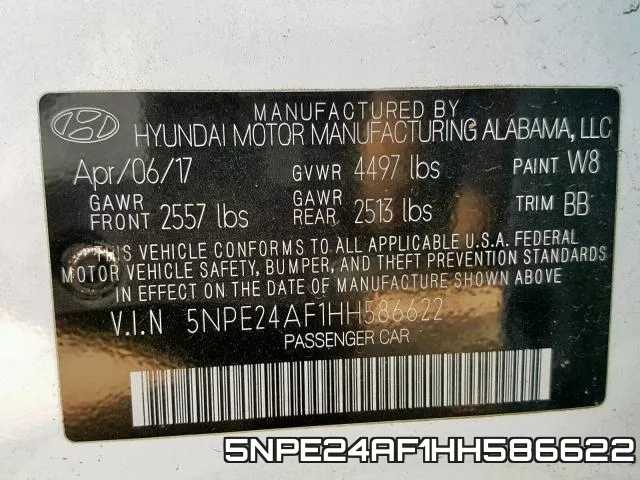 5NPE24AF1HH586622 фото 2