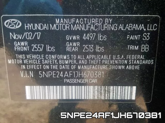 5NPE24AF1JH670381 фото 2