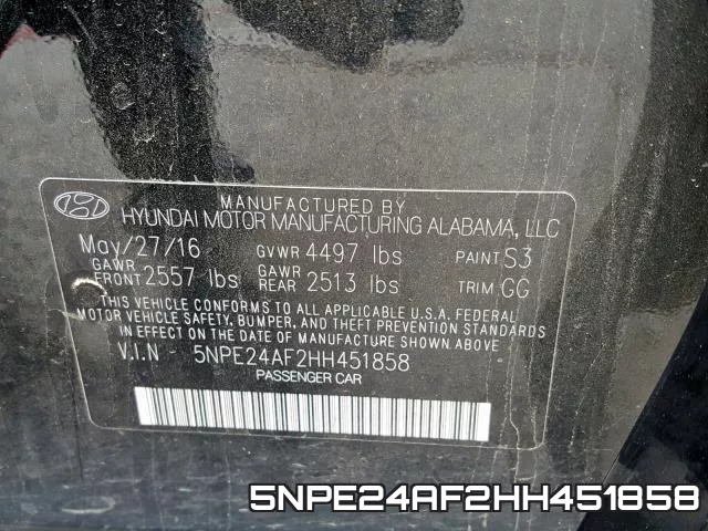 5NPE24AF2HH451858 фото 2