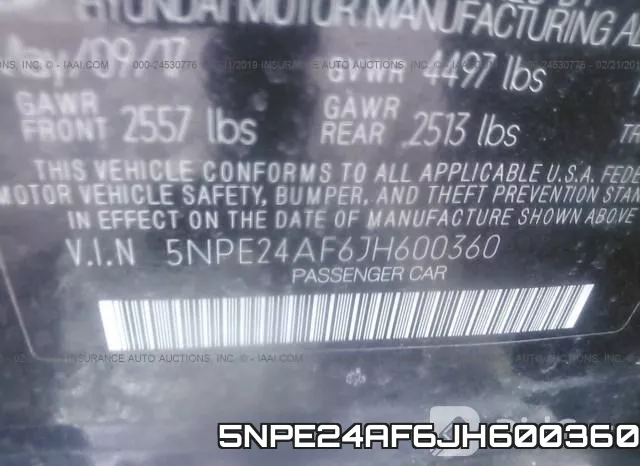 5NPE24AF6JH600360 фото 10